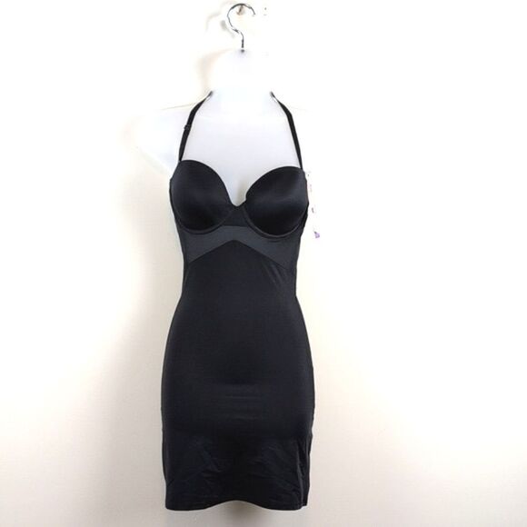 Spanx Star Power Bold Hollywood Black Tie Super Slimming Full Slip Size 34C - Picture 11 of 11